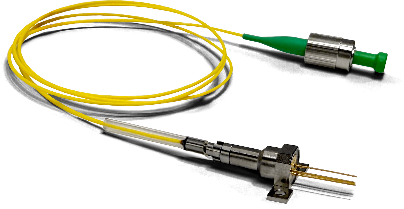 Nouvelle gamme commerciale (COTS) de photodiodes à avalanche (APD) InGaAs à gain élevé et faible bruit avec connecteur pigtail.